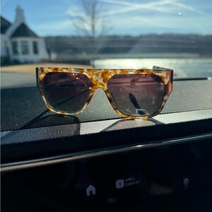 Quay Australia Tortoiseshell Sunglasses with Dark Lenses